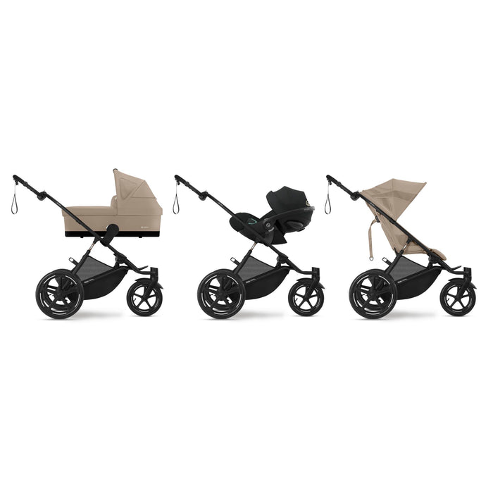 Cybex AVI Spin Almond Beige Bundle with Cloud G Car Seat & Base