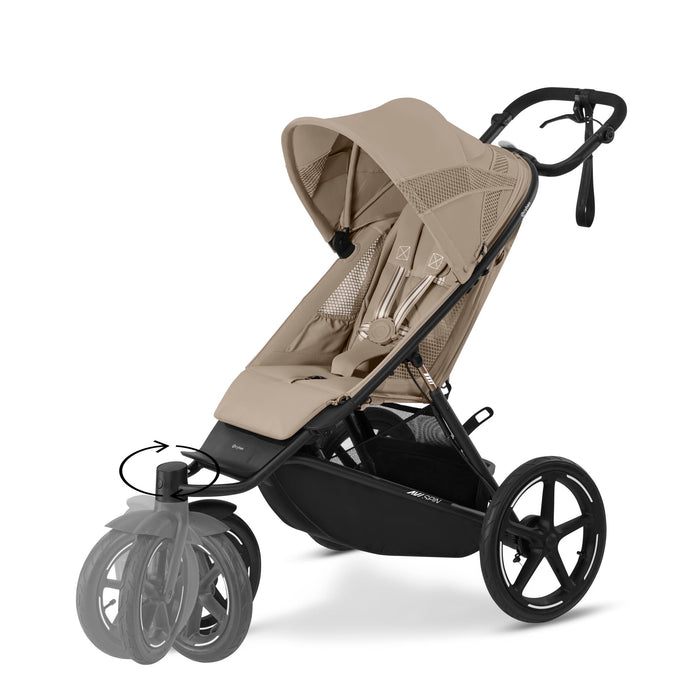 Cybex AVI Spin Almond Beige Bundle with Cloud G Car Seat & Base