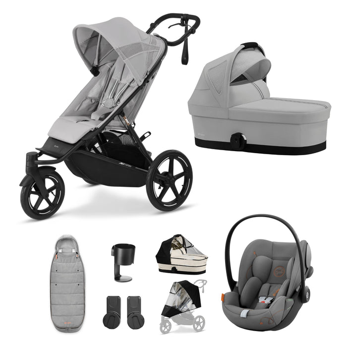 Cybex AVI Spin Fog Grey Bundle with Cloud G Car Seat & Base