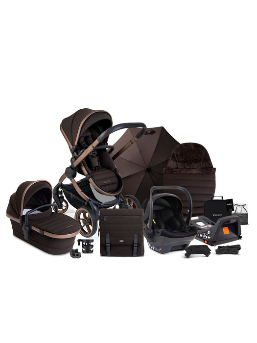 iCandy Peach 7 Complete Bundle with Cocoon Car Seat & Base - Pecan - January Delivery