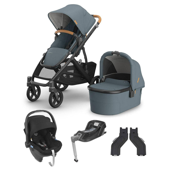 UPPAbaby Vista V3 in Dillan - Stone Blue with Mesa iSize Car Seat & Base