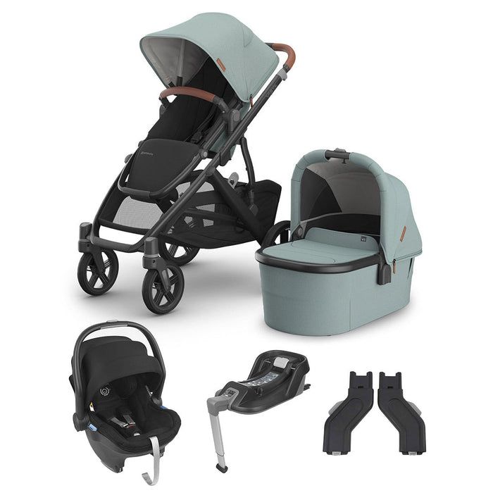 UPPAbaby Vista V3 in Kenzi - Mystic Aqua with Mesa i-Size Car Seat & Base