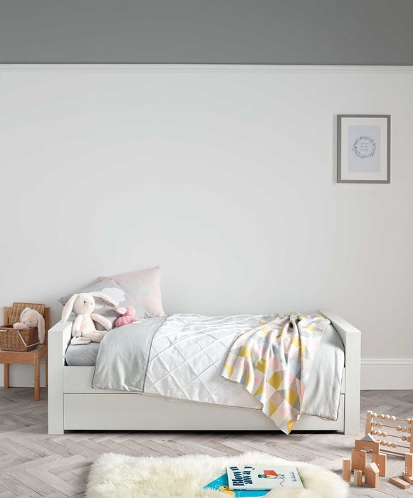 Mamas & Papas Franklin Cot Bed & Mattress Set - White Wash