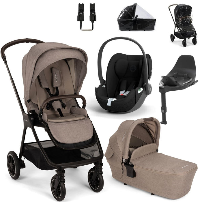 Nuna Triv NEXT + Cybex Cloud T and Base T Travel System - Cedar